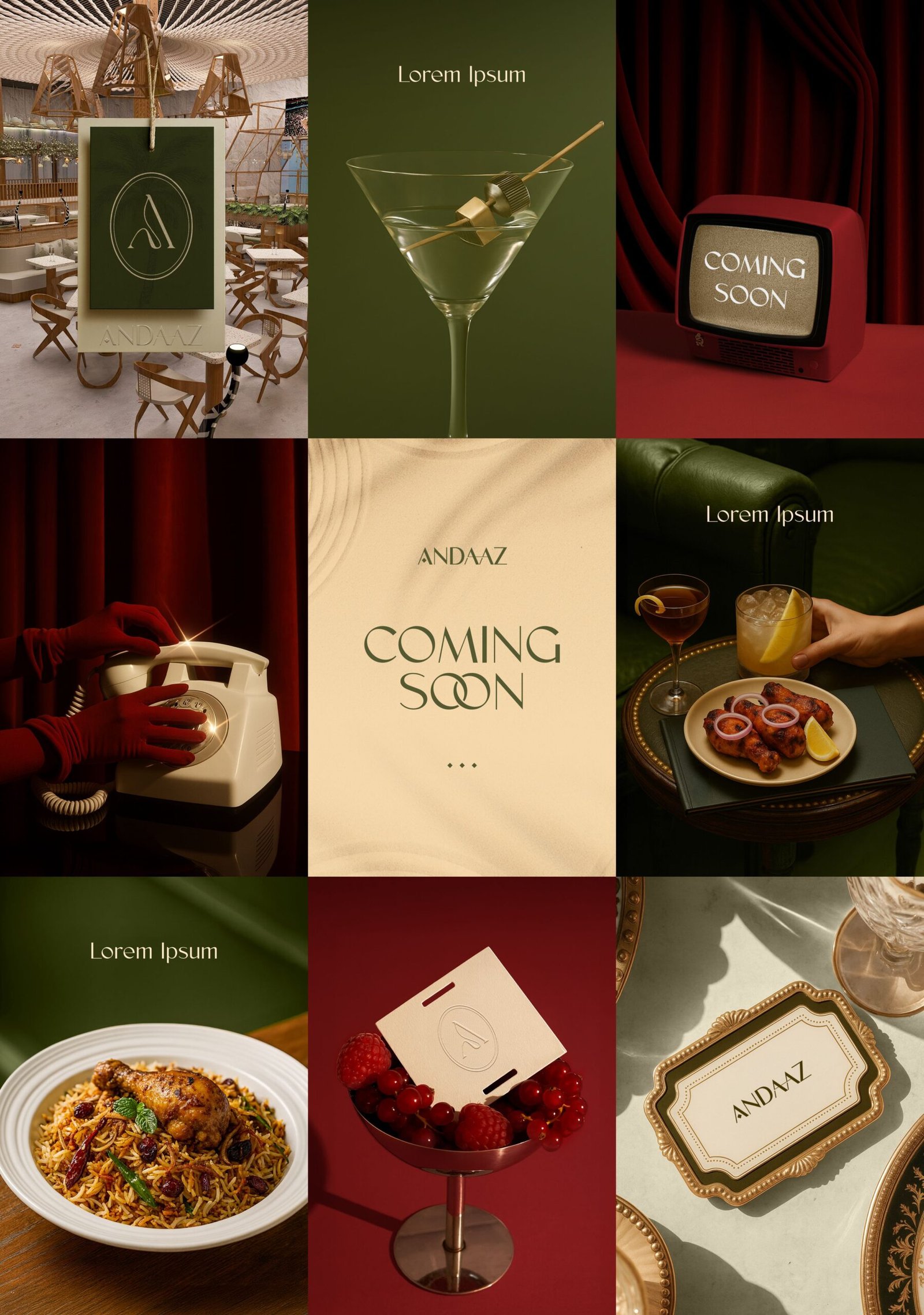 Renders and teaser copy grid